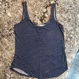 Navy Blue Heart Polka Dot Women's Top